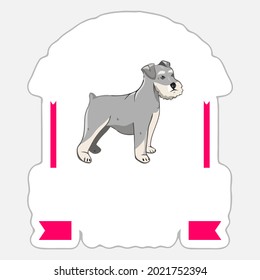 funny dog schnauzer idea for a fur parent sticker design vector illustration for use in design and print wall art poster canvas
