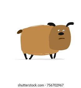 Funny dog, sketch for your design