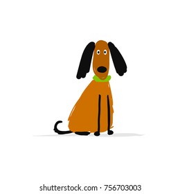 Funny dog, sketch for your design