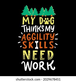 funny dog trainer wide neck design vector illustration for use in design and print wall art poster canvas