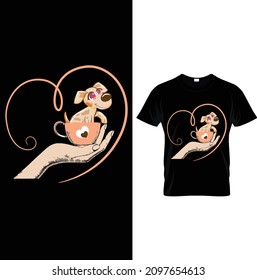 Funny  Dog T-shirt. Dog Vector illustration.T-shirt graphics Can be used for print, children wear, Baby shower celebration.