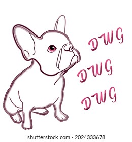 funny dog two tone design vector illustration for use in design and print wall art poster canvas