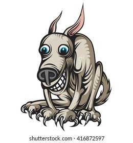 Funny dog.  Vector illustration