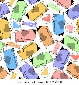 Funny doggy seamless texture. Vector illustration