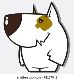 Funny doggy vector illustration.