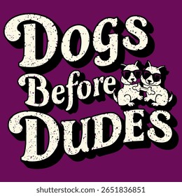 Cães engraçados e caras citam com uma ilustração de cachorro bonito em um estilo retro. Perfeito para t-shirts, mercadoria, e adicionando humor divertido aos seus projetos!