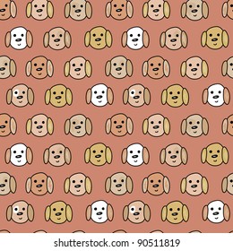 funny dogs seamless pattern