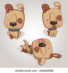 Funny dogs set