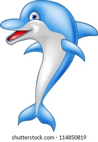 Funny dolphin cartoon