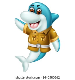 Funny Dolphin Cartoon for your design