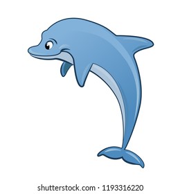 Funny Dolphin Vector Illustration Stock Vector (Royalty Free ...