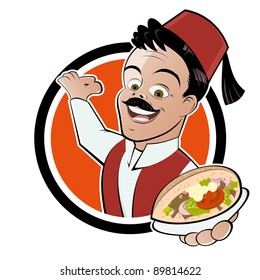 funny doner food cartoon