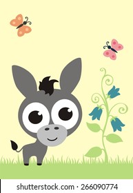 Funny donkey with big eyes
