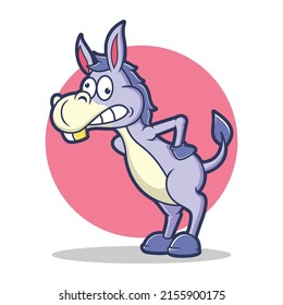 Gracioso personaje de caricatura burro vector