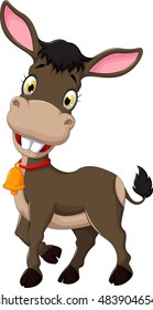 funny donkey cartoon posing