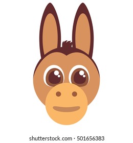 funny donkey face isolated icon vector illustration design