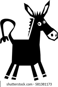 Funny donkey vector illustration