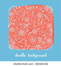 Funny doodle background.