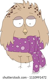 Funny doodle bird icon. Vector EPS 10.