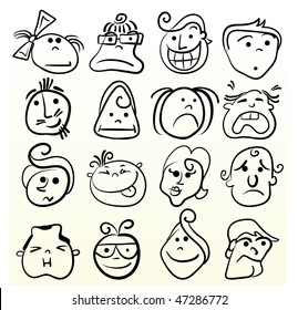 Caricatura vectorial de caricatura divertida