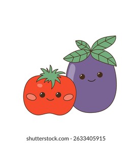 Funny Doodle Fruit Berry Character Icon. Cartoon Positive Hand Drawn Outline Fresh Vitamin Food Symbol. Bright Happy Smiling Fruit Element. Baby Shower Greeting Card or Birthday Party Decoration. 