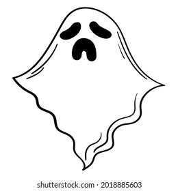 Divertido garabato fantasma para la decoración de halloween