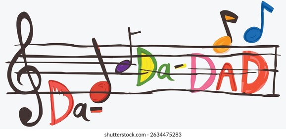 Funny doodle greetings for Father's Day.