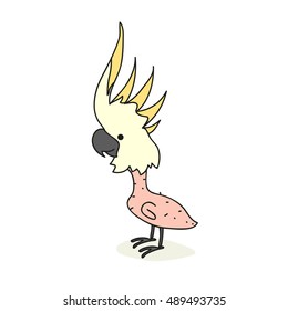Funny Doodle parrot