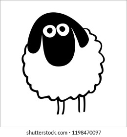 Funny doodle sheep