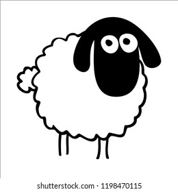 Funny doodle sheep