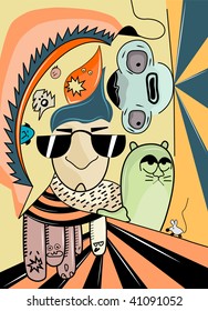 Funny Doodles Illustration