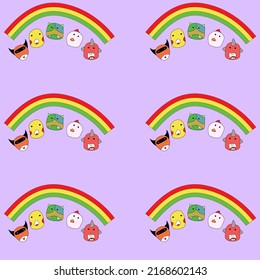 The funny doodles seamless pattern is a seamless pattern design which has joyful and colorful pattern design.