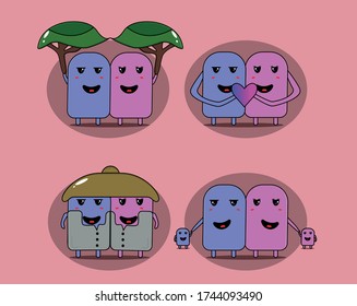 funny doodles twin always together with love