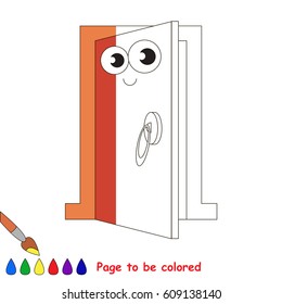 Funny Door, the coloring book to educate preschool kids with easy gaming level, the kid educational game to color the colorless half by sample.