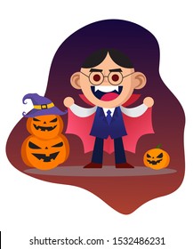 Funny dracula conceptual vector illustration