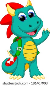 Funny dragon cartoon