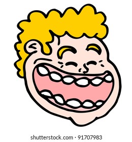 Funny draw of smiley child