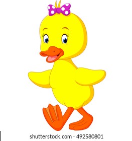 Funny duck cartoon