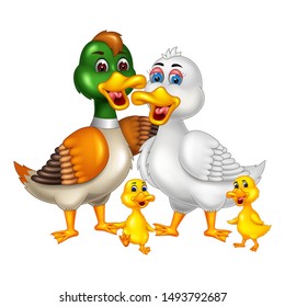 Funny Duck Cartoon for your design