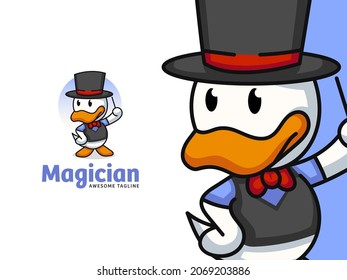 FUNNY DUCK MAGIC LOGO MASCOT