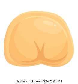 Funny dumpling icon cartoon vector. Chinese food. Asian meat
