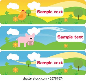 Funny easter banners
