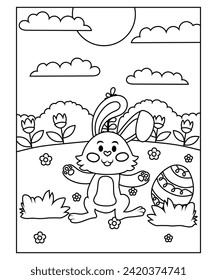 lustige Osterfärberseite für Kinder