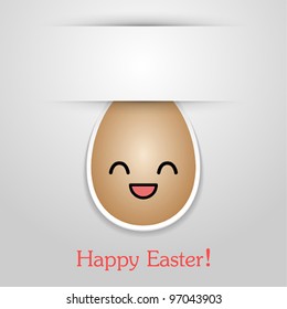 Funny easter egg. Vector illustration.