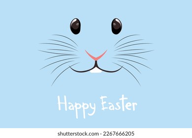 Funny Easter greeting card with cute bunny