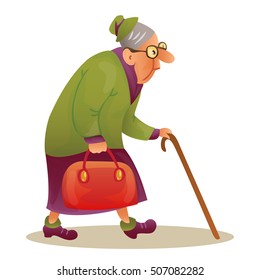 812 Old lady cartoon bags Images, Stock Photos & Vectors | Shutterstock