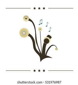 Funny elegant monster in flat style with his own character. 