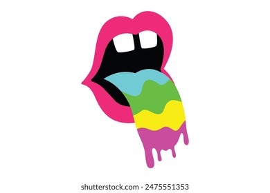 Funny Element Flat Sticker Design