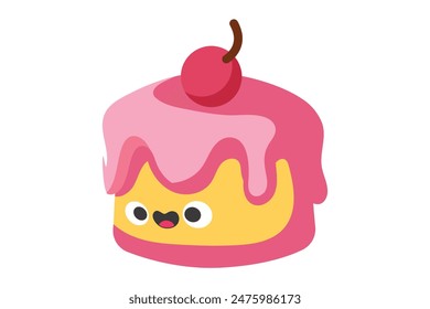 Funny Element Flat Sticker Design