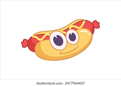 Funny Element Flat Sticker Design